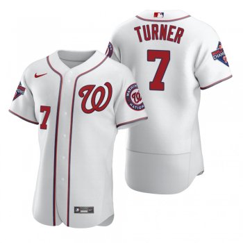 Men's Washington Nationals Trea Turner Nike White 2020 Authentic Jersey