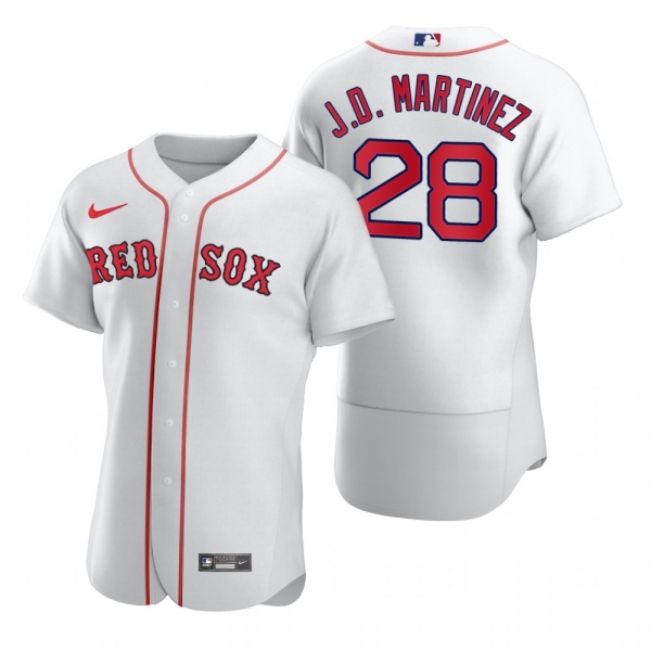 Men's Boston Red Sox J.D. Martinez Nike White 2020 Authentic Jersey