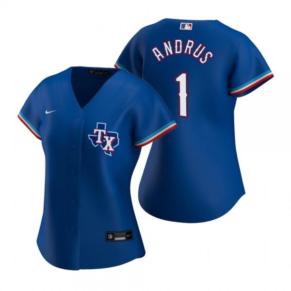 Women's Texas Rangers Elvis Andrus Nike Royal 2020 Replica Alternate Jersey