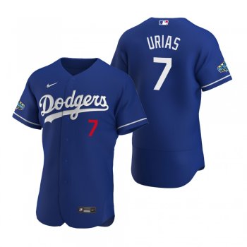 Men's Los Angeles Dodgers Julio Urias 2020 Alternate Patch Royal Authentic Jersey