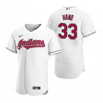 Men's Cleveland Indians Brad Hand Nike White Authentic 2020 Home Jersey