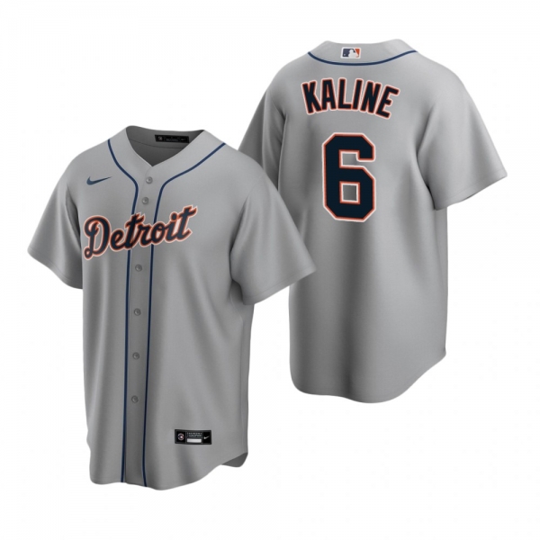 Men's Detroit Tigers Al Kaline Nike Gray Replica Road Jersey