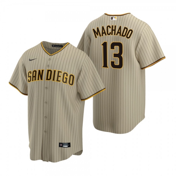 Men's San Diego Padres Manny Machado Nike Sand Brown 2020 Replica Alternate Jersey