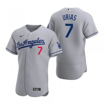 Men's Los Angeles Dodgers Julio Urias Nike Gray Authentic 2020 Road Jersey