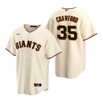 Men's San Francisco Giants Brandon Crawford Nike Cream Replica Home Jersey