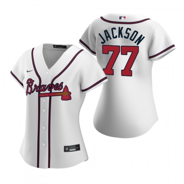 Women's Atlanta Braves Luke Jackson Nike White 2020 Replica Home Jersey