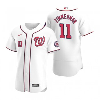 Men's Washington Nationals Ryan Zimmerman White Authentic 2020 Home Jersey