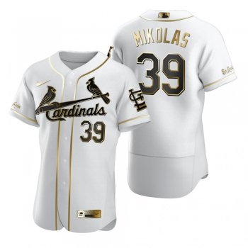 Men's St. Louis Cardinals Miles Mikolas Nike White Authentic Golden Edition Jersey