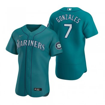 Men's Seattle Mariners Marco Gonzales Nike Aqua Authentic 2020 Alternate Jersey