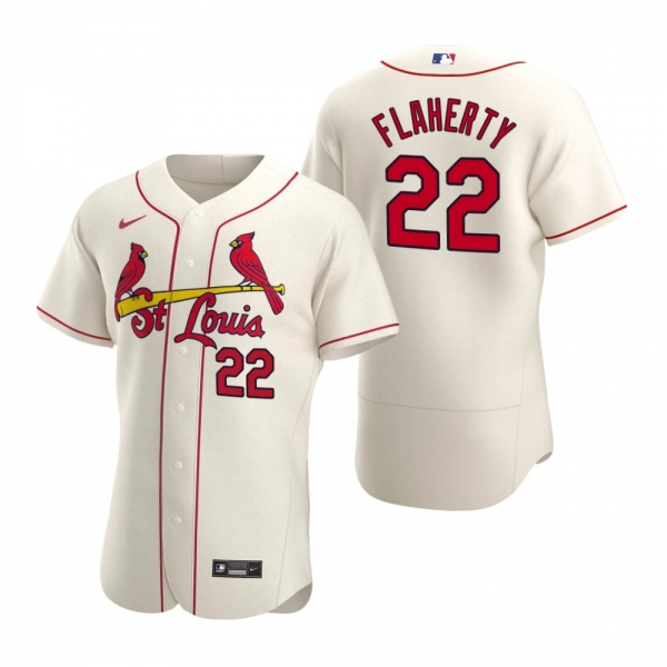 Men's St. Louis Cardinals Jack Flaherty Nike Cream Authentic 2020 Alternate Jersey