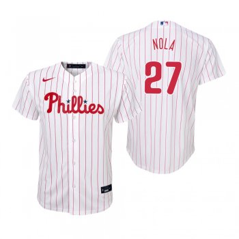 Youth Philadelphia Phillies Aaron Nola Nike White Replica Home Jersey