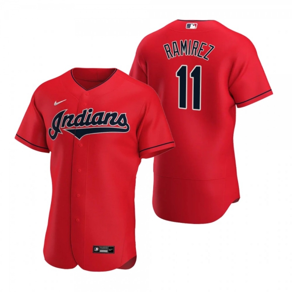 Men's Cleveland Indians Jose Ramirez Nike Red Authentic 2020 Alternate Jersey