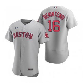 Men's Boston Red Sox Andrew Benintendi Nike Gray Authentic Road Jersey