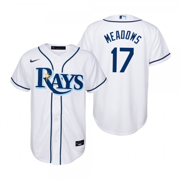 Youth Tampa Bay Rays Austin Meadows Nike White Replica Home Jersey