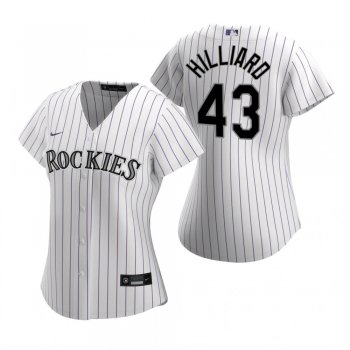 Women's Colorado Rockies Sam Hilliard Nike White 2020 Replica Home Jersey