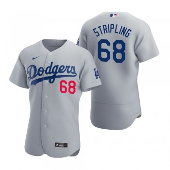 Men's Los Angeles Dodgers Ross Stripling Nike Gray Authentic 2020 Alternate Jersey