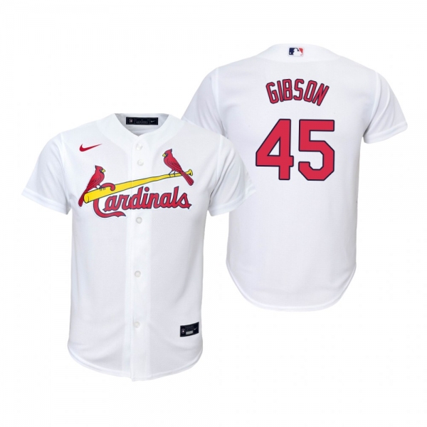 Youth St. Louis Cardinals Bob Gibson Nike White Replica Home Jersey