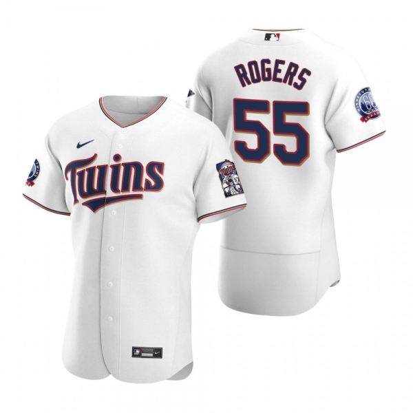 Men's Minnesota Twins Taylor Rogers Nike White Authentic 2020 Home Jersey