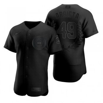 Men's Jake Arrieta Chicago Cubs Black Award Collection NL Cy Young Jersey