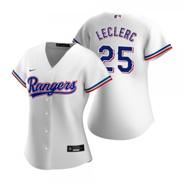 Women's Texas Rangers Jose Leclerc Nike White 2020 Replica Home Jersey