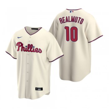 Men's Philadelphia Phillies J.T. Realmuto Nike Cream Replica Alternate Jersey