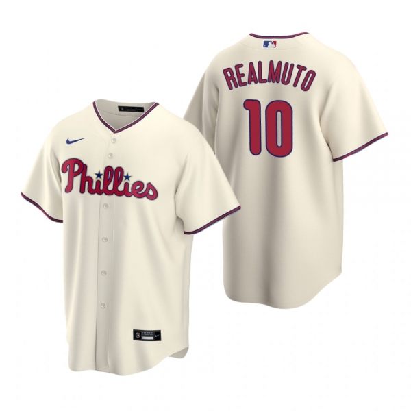 Men's Philadelphia Phillies J.T. Realmuto Nike Cream Replica Alternate Jersey