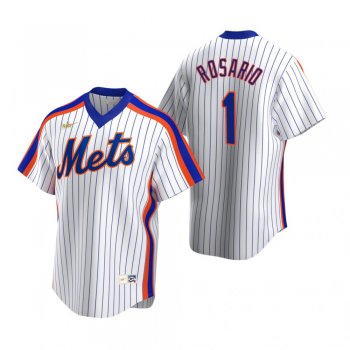 Men's New York Mets Amed Rosario Nike White Cooperstown Collection Home Jersey