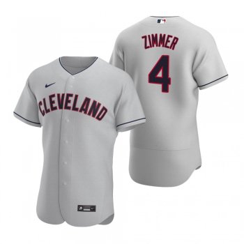 Men's Cleveland Indians Bradley Zimmer Nike Gray Authentic 2020 Road Jersey