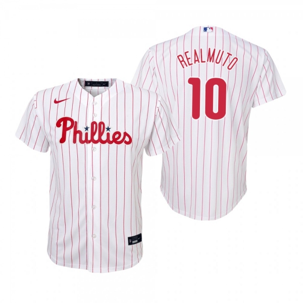 Youth Philadelphia Phillies J.T. Realmuto Nike White Replica Home Jersey