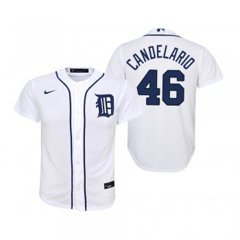 Youth Detroit Tigers Jeimer Candelario Nike White 2020 Replica Home Jersey