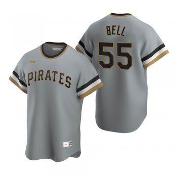 Men's Pittsburgh Pirates Josh Bell Nike Gray Cooperstown Collection Road Jersey