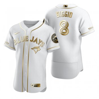 Men's Toronto Blue Jays Cavan Biggio Nike White Authentic Golden Edition Jersey