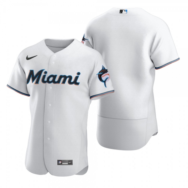 Men's Miami Marlins Nike White 2020 Authentic Jersey