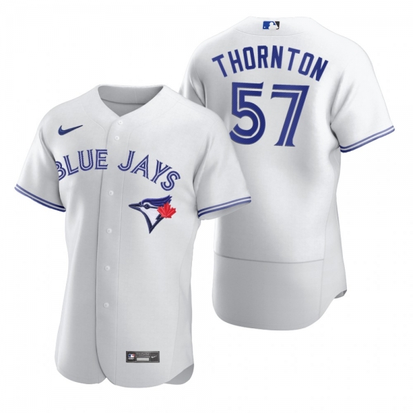 Men's Toronto Blue Jays Trent Thornton Nike White 2020 Authentic Jersey