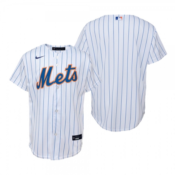 Youth New York Mets Nike White Replica Home Jersey