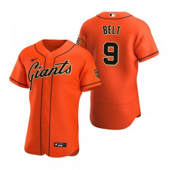 Men's San Francisco Giants Brandon Belt Nike Orange Authentic Alternate Jersey