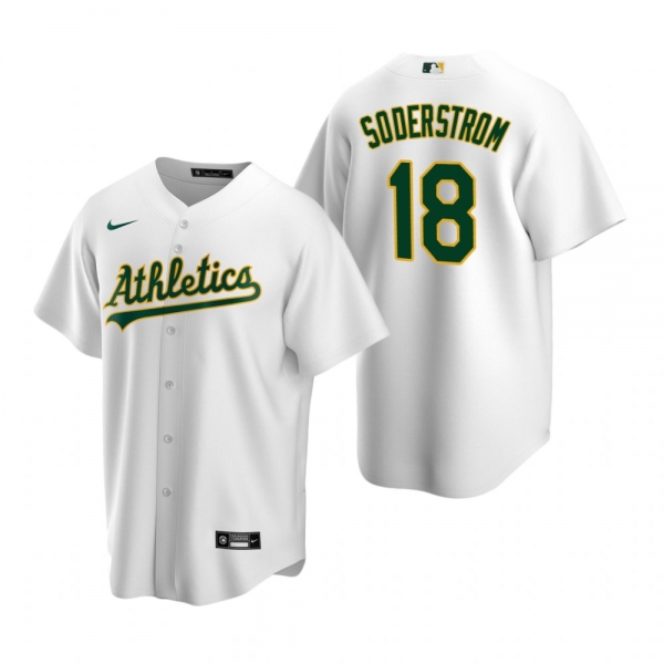 Men's Oakland Athletics Tyler Soderstrom White 2020 MLB Draft Replica Home Jersey