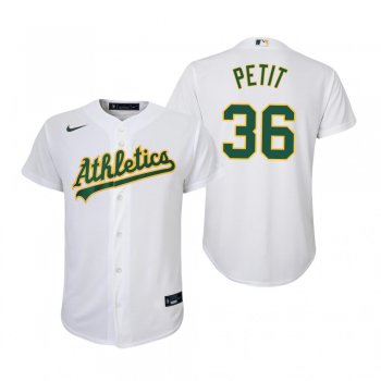 Youth Oakland Athletics Yusmeiro Petit Nike White 2020 Replica Home Jersey