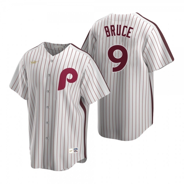 Men's Philadelphia Phillies Jay Bruce Nike White Cooperstown Collection Home Jersey