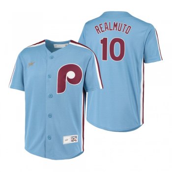 Youth Philadelphia Phillies J.T. Realmuto Nike Light Blue Cooperstown Collection Road Jersey