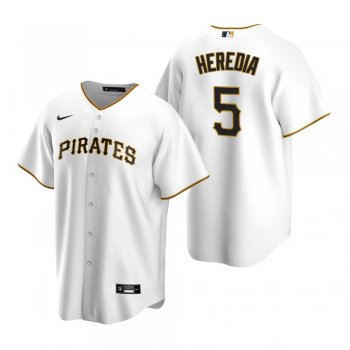 Men's Pittsburgh Pirates Guillermo Heredia Nike White Replica Home Jersey