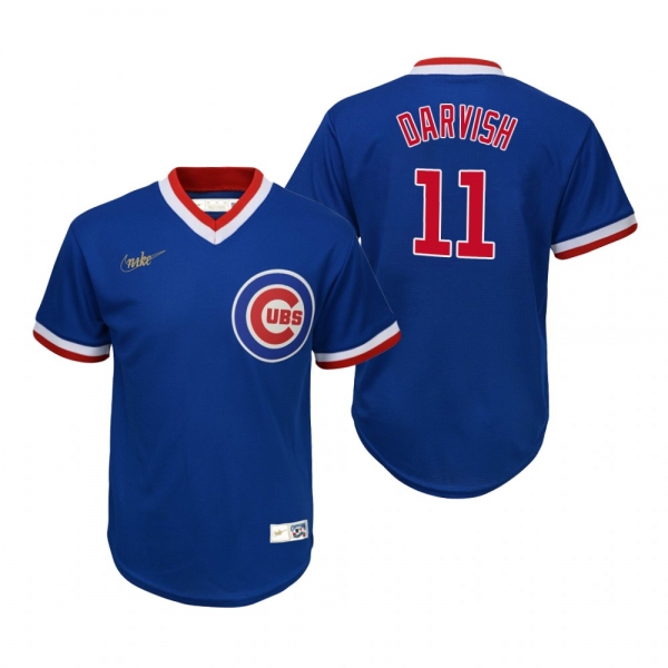 Youth Chicago Cubs Yu Darvish Nike Royal Cooperstown Collection Road Jersey