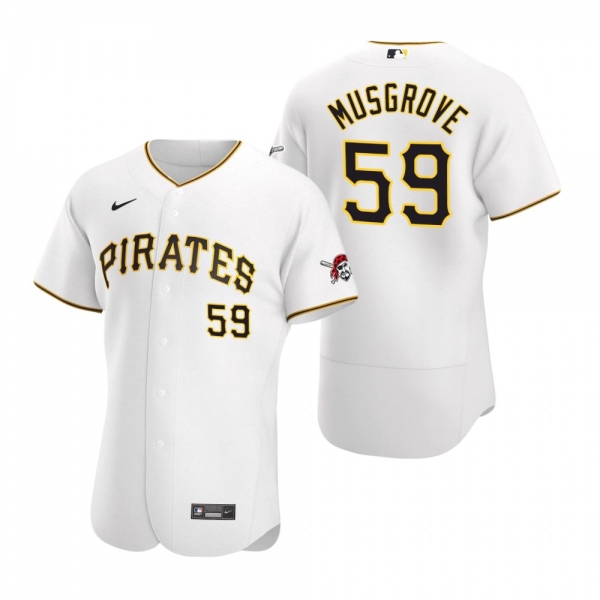 Men's Pittsburgh Pirates Joe Musgrove White 2020 Home Authentic Player Jersey