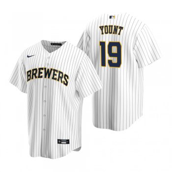 Men's Milwaukee Brewers Robin Yount Nike White Replica Alternate Jersey