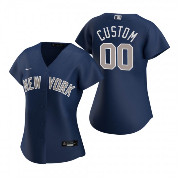 Women's New York Yankees Custom Nike Navy 2020 Replica Alternate Jersey