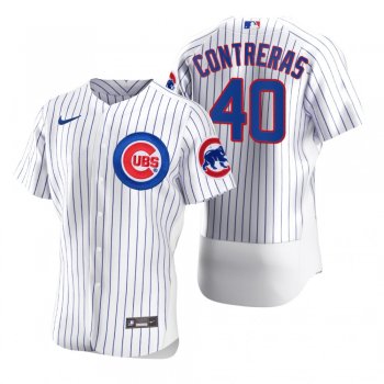 Men's Chicago Cubs Willson Contreras Nike White 2020 Authentic Jersey