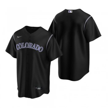 Men's Colorado Rockies Nike Black Replica Alternate Jersey