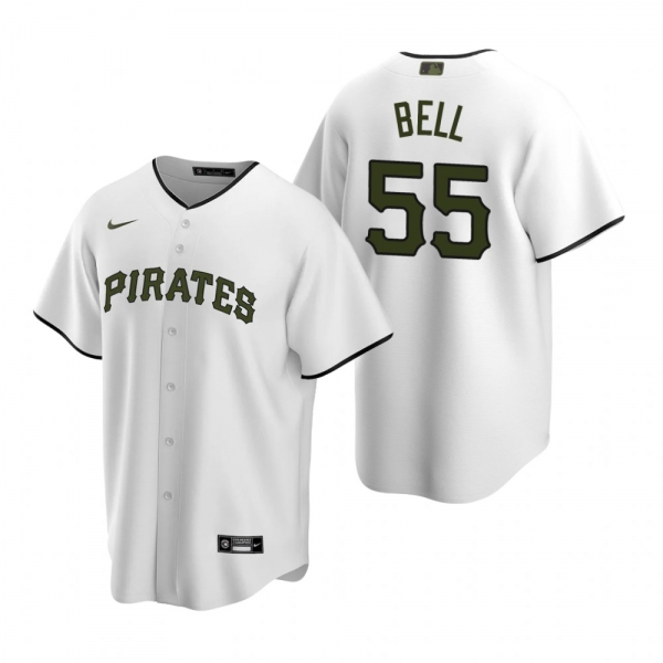 Men's Pittsburgh Pirates Josh Bell Nike White 2020 Replica Alternate Jersey