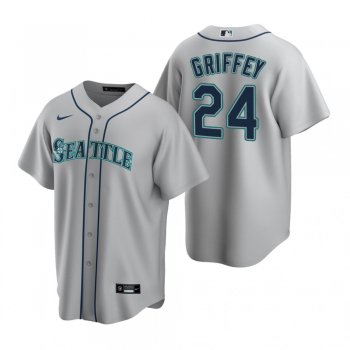 Men's Seattle Mariners Ken Griffey Jr. Nike Gray Replica Road Jersey