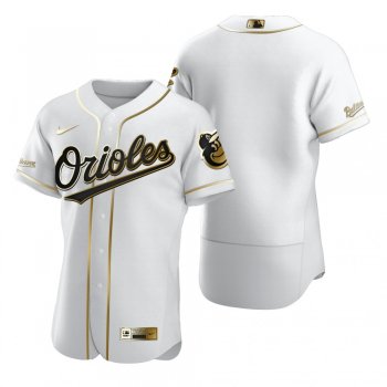 Men's Baltimore Orioles Nike White Authentic Golden Edition Jersey